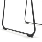 Sillas auxiliares de piel vegana con patas negras (Juego de 2)