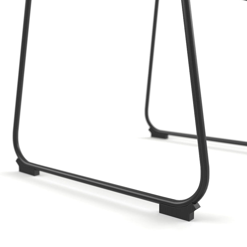 Sillas auxiliares de piel vegana con patas negras (Juego de 2)