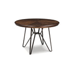 Mesa de comedor con base de metal tubular