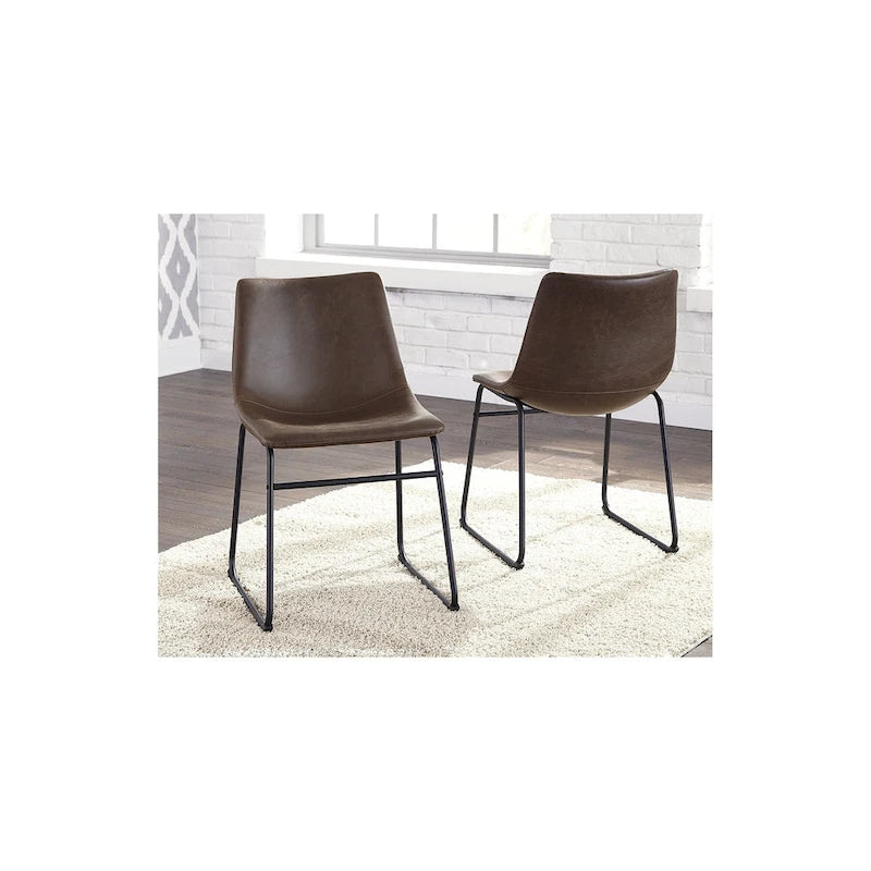 Mesa de comedor con base de metal tubular
