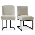 Silla de Comedor con Patas de Metal Negro
