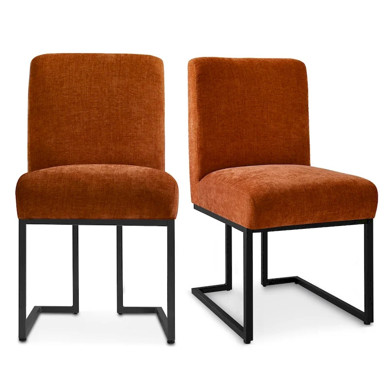 Silla de Comedor con Patas de Metal Negro