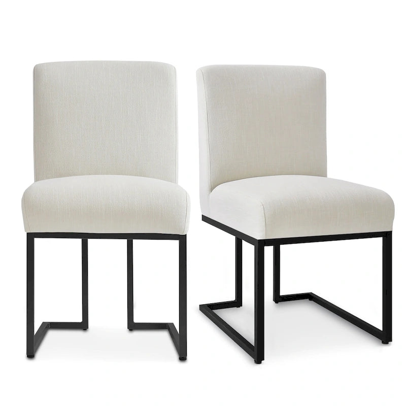 Silla de Comedor con Patas de Metal Negro