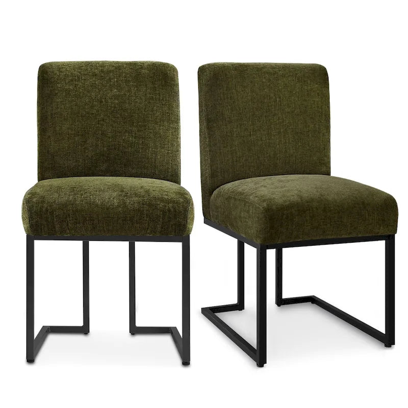 Silla de Comedor con Patas de Metal Negro