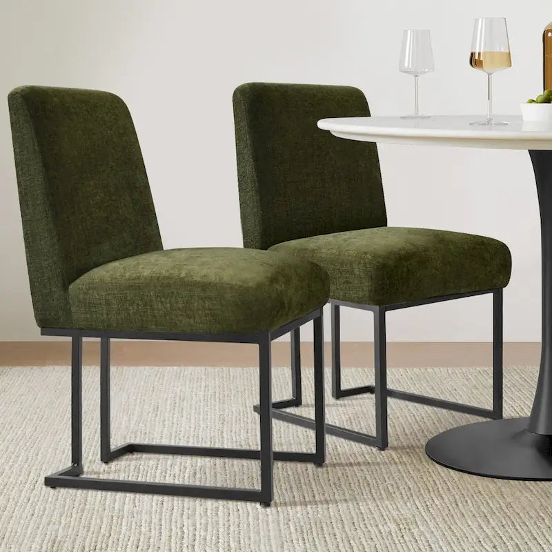 Silla de Comedor con Patas de Metal Negro