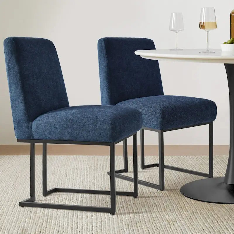 Silla de Comedor con Patas de Metal Negro