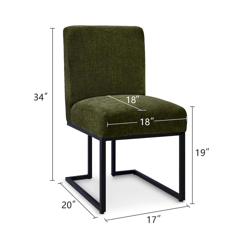 Silla de Comedor con Patas de Metal Negro