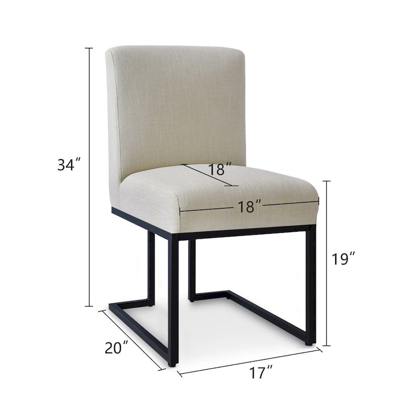 Silla de Comedor con Patas de Metal Negro