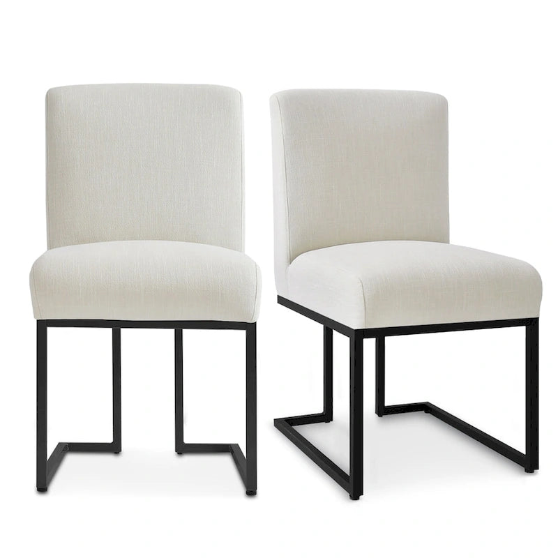 Silla de Comedor con Patas de Metal Negro