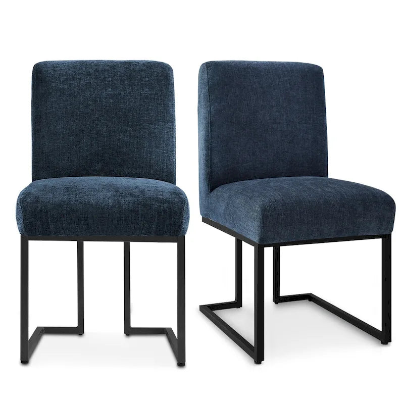 Silla de Comedor con Patas de Metal Negro