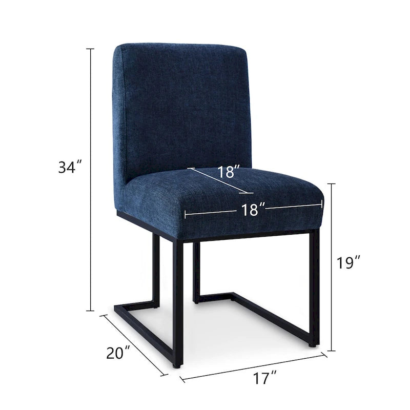Silla de Comedor con Patas de Metal Negro