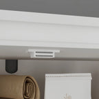 Mueble tipo bufé con vitrina, despensa de cocina, armario de almacenamiento, aparador blanco