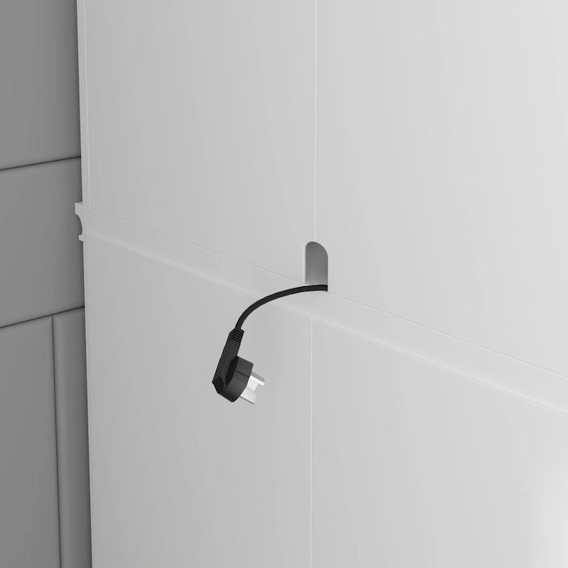 Mueble tipo bufé con vitrina, despensa de cocina, armario de almacenamiento, aparador blanco