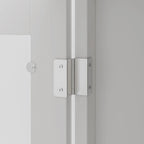 Mueble tipo bufé con vitrina, despensa de cocina, armario de almacenamiento, aparador blanco