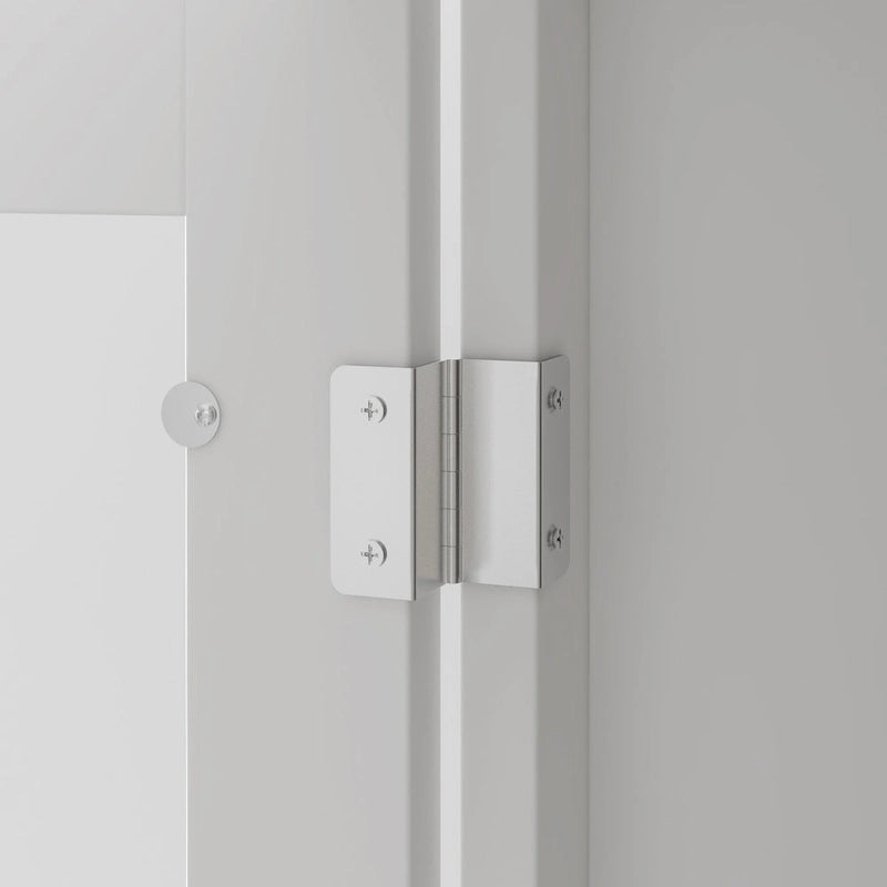 Mueble tipo bufé con vitrina, despensa de cocina, armario de almacenamiento, aparador blanco