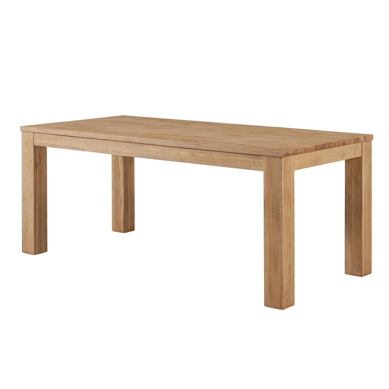 Mesa de comedor rectangular de 75 pulgadas con patas cuadradas