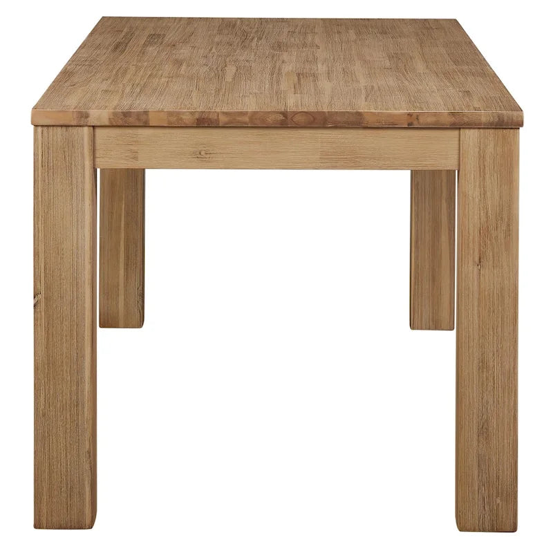 Mesa de comedor rectangular de 75 pulgadas con patas cuadradas