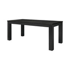 Mesa de comedor rectangular de 75 pulgadas con patas cuadradas