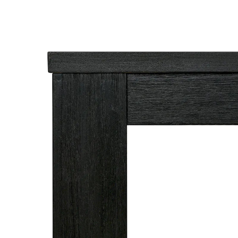 Mesa de comedor rectangular de 75 pulgadas con patas cuadradas