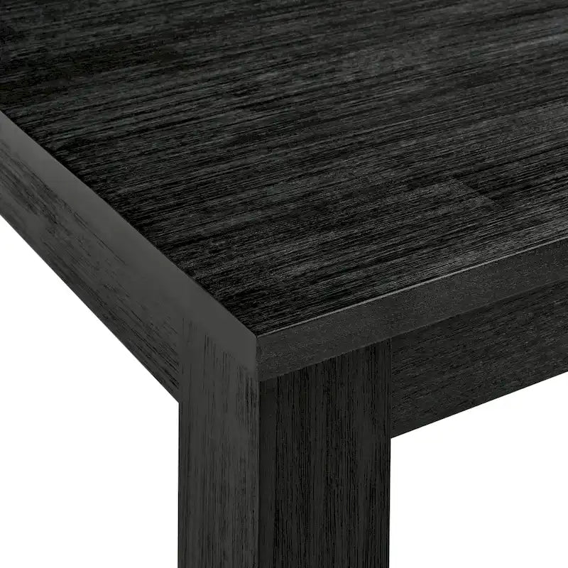Mesa de comedor rectangular de 75 pulgadas con patas cuadradas
