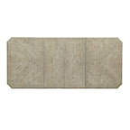 Mesa de comedor extensible de madera blanca de 100 pulgadas