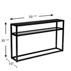 Mesa consola moderna de 50" de largo con estante