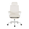 Silla de oficina ergonómica con reposapiés, giratoria y de malla para tareas de oficina