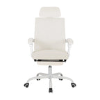 Silla de oficina ergonómica con reposapiés, giratoria y de malla para tareas de oficina