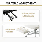 Silla de oficina ergonómica con reposapiés, giratoria y de malla para tareas de oficina