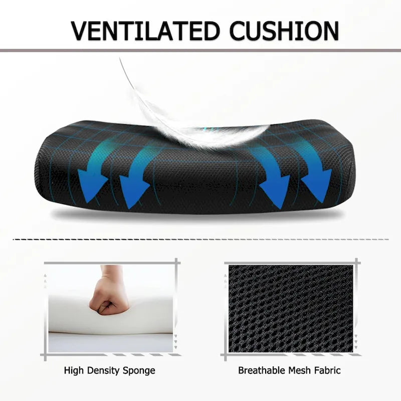 Silla de oficina ergonómica con reposapiés, giratoria y de malla para tareas de oficina