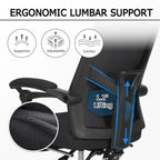 Silla de oficina ergonómica con reposapiés, giratoria y de malla para tareas de oficina