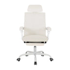 Silla de oficina ergonómica con reposapiés, giratoria y de malla para tareas de oficina
