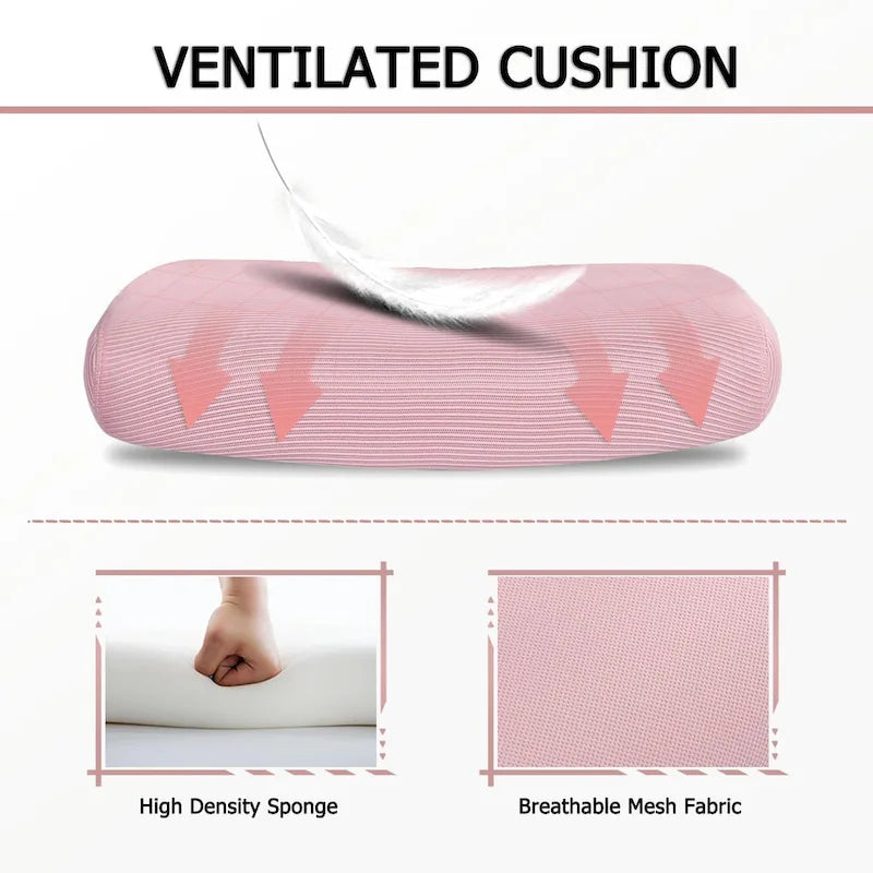 Silla de oficina ergonómica con reposapiés, giratoria y de malla para tareas de oficina