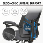 Silla de oficina ergonómica con reposapiés, giratoria y de malla para tareas de oficina
