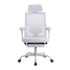 Silla de oficina ergonómica con reposapiés, giratoria y de malla para tareas de oficina