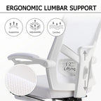 Silla de oficina ergonómica con reposapiés, giratoria y de malla para tareas de oficina