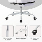 Silla de oficina ergonómica con reposapiés, giratoria y de malla para tareas de oficina