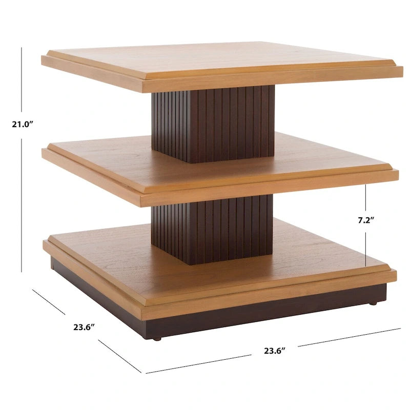 Mesa auxiliar de 2 estantes