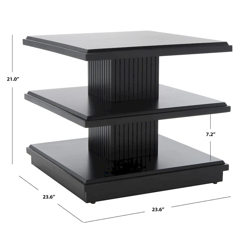 Mesa auxiliar de 2 estantes