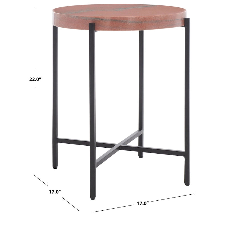 Mesa auxiliar con tablero de piedra