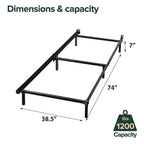 Base de cama doble Compack de 6 patas