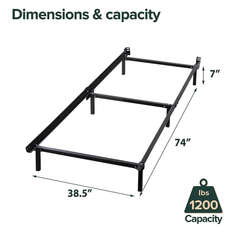 Base de cama doble Compack de 6 patas