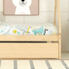 Cama tipi con dosel de tamaño individual con nido para dormitorio