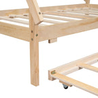 Cama tipi con dosel de tamaño individual con nido para dormitorio