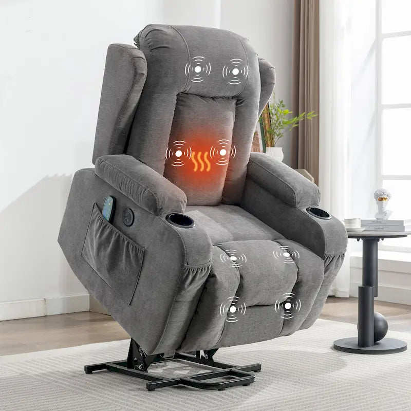 Sillón reclinable para sala de estar con bolsillo lateral