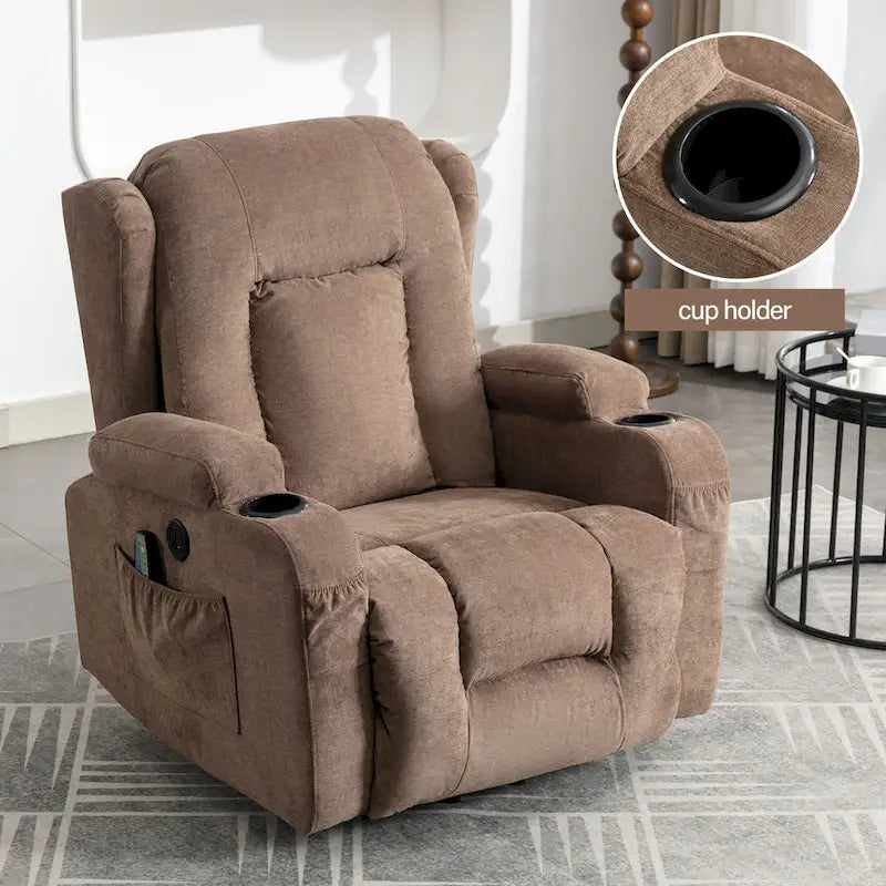 Sillón reclinable para sala de estar con bolsillo lateral