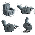 Sillón reclinable para sala de estar con bolsillo lateral