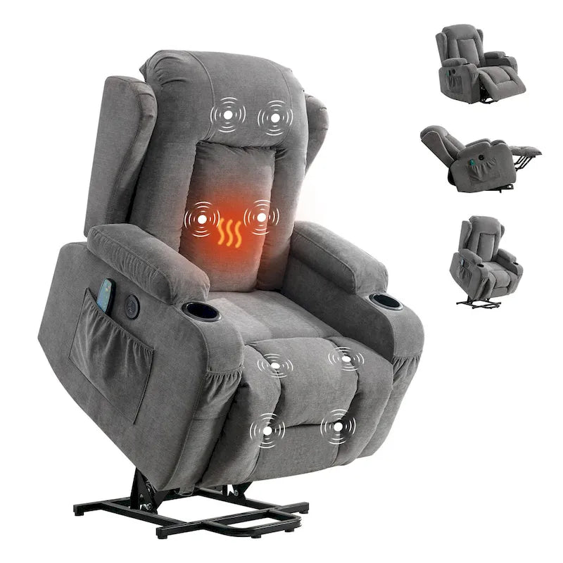 Sillón reclinable para sala de estar con bolsillo lateral