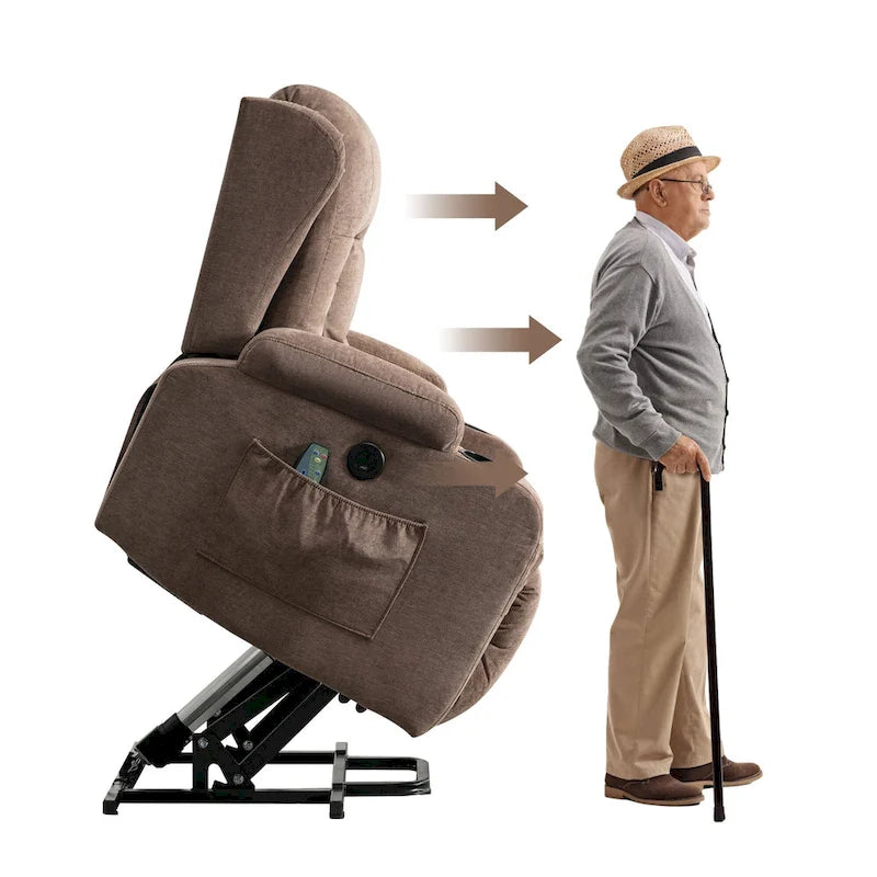 Sillón reclinable para sala de estar con bolsillo lateral