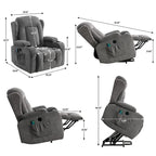 Sillón reclinable para sala de estar con bolsillo lateral